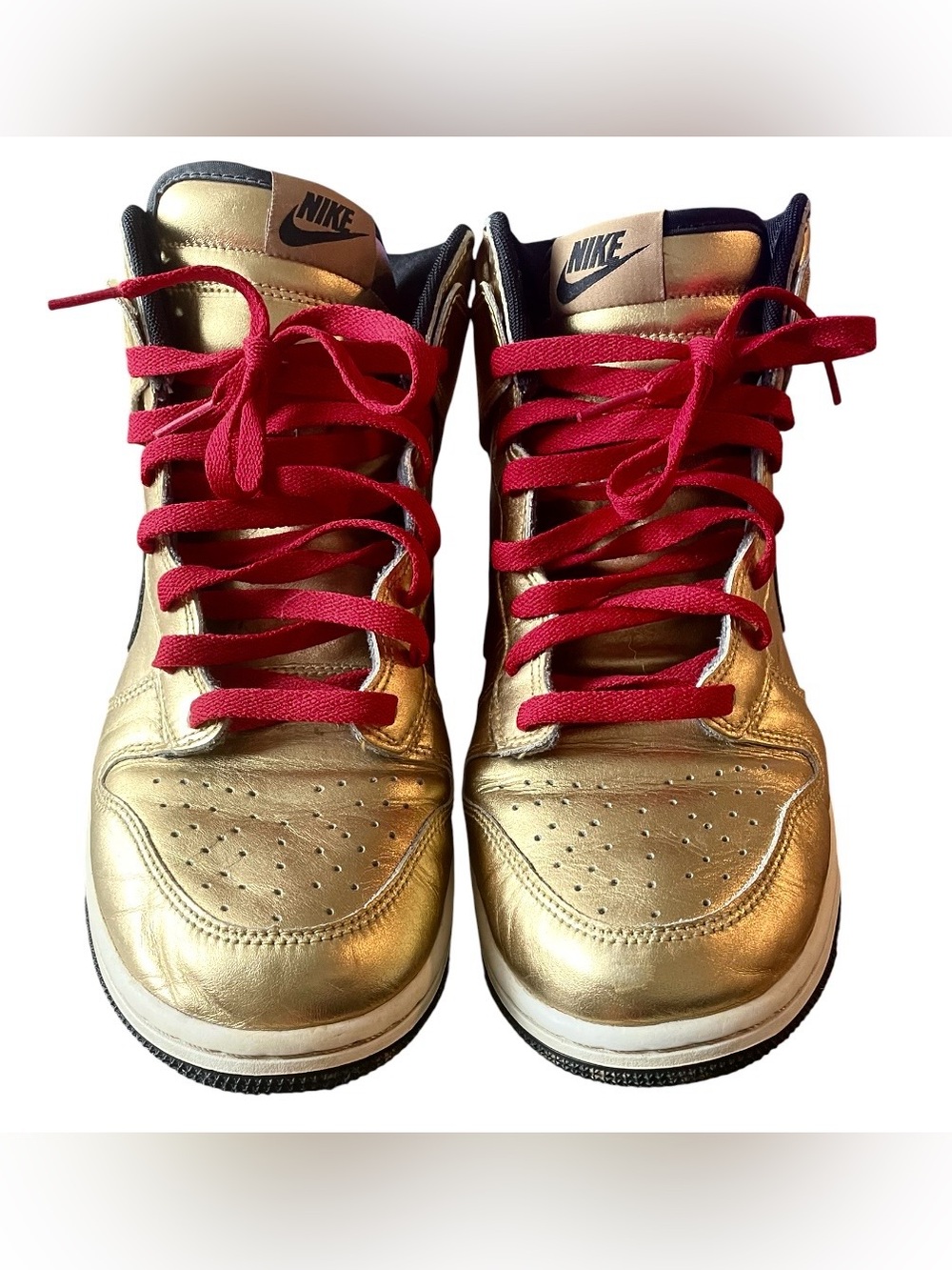 Nike Dunk High NikeID Gold Red